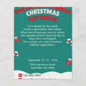 Christmas Speelgoed Drive Santa Motorbike Cadeaus  Flyer (Achterkant)