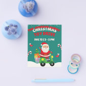 Christmas Speelgoed Drive Santa Motorbike Cadeaus  Flyer (Enkel)
