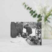 Christmas Speelgoed Vendor Feestdagenkaart (Staand voorkant)