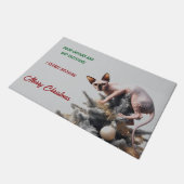 Christmas Sphynx Cat Deurmat (Schuin)