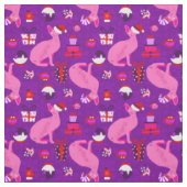 Christmas Sphynx Cat Santa Sphinx Roze Stof (Swatch)