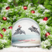 Christmas Sphynx Riding Dolphin Sneeuwbol (Kerstmis)