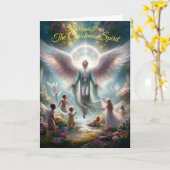 Christmas Spirit Gevouwen Wenskaart Kaart (Gele Bloem)