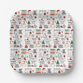 Christmas Spirit-Holiday Quotes & vrolijke grafisc Papieren Bordje