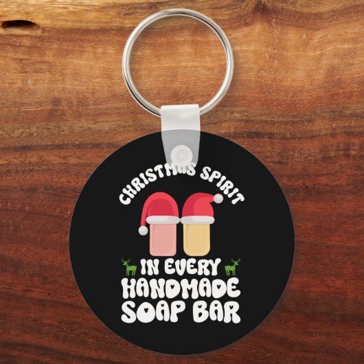Christmas Spirit In Every Handmade Soap R - Soap M Sleutelhanger (Voorkant)