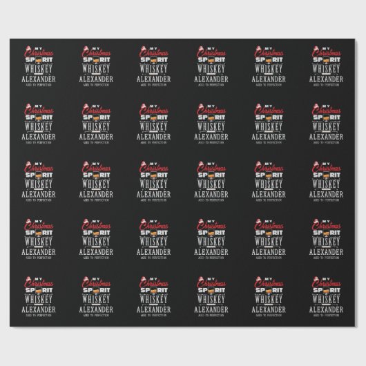 Christmas Spirit is een whisky Bourbon kerstcadeau Cadeaupapier (Vlak)