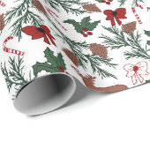 Christmas Spirit ontwerp Cadeaupapier (Rol Hoek)