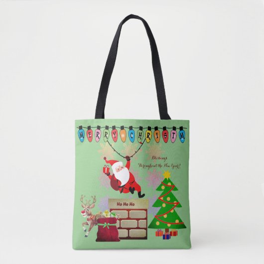 Christmas Spirit Santa Carry-all Tas (Voorkant)