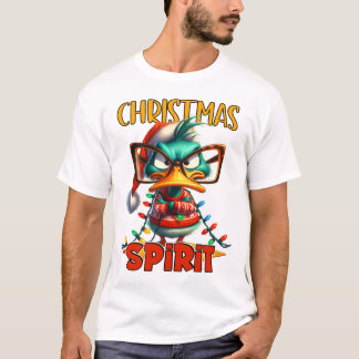Christmas Spirit - Sarcastische Grumpy Duck Kerstm T-shirt