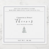 Christmas Spirit Thieves Label Likeurfles Etiket (Enkel label)