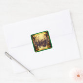 CHRISTMAS SPIRIT TRADITIONAL DESIGN VIERKANTE STICKER (Envelop)