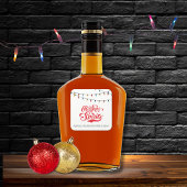 Christmas Spirits Custom Name with Holiday Lights Vierkante Sticker