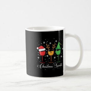 Christmas Spirits Gles of Wine Funny Xmas Feestdag Koffiemok