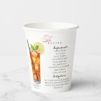 Christmas Spirits Long Island Tea Cocktail Recipe Papieren Bekers