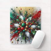 Christmas Splatter / White Bursts Muismat (Met muis)