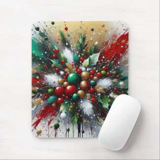 Christmas Splatter / White Bursts  Muismat