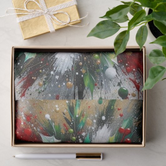 Christmas Splatter / White Bursts  Tissuepapier (Geschenk)