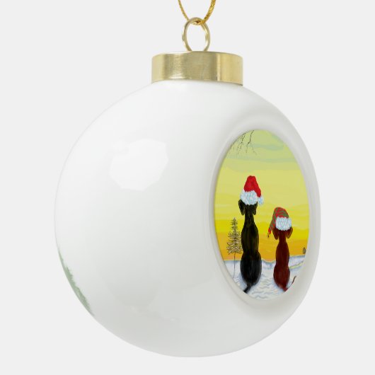 christmas springador keramische bal ornament (Links)