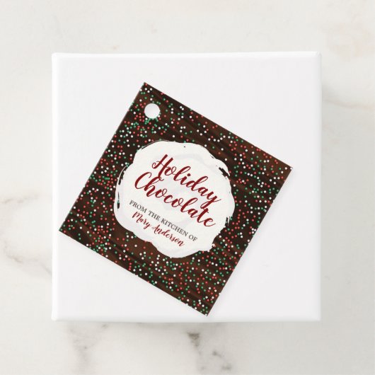 Christmas Sprinkles Chocolate Custom Label Label (In situ)