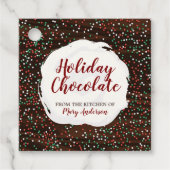 Christmas Sprinkles Chocolate Custom Label Label (Voorkant)