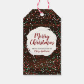 Christmas Sprinkles Chocolate Custom Label Label Cadeaulabel (Voorkant)