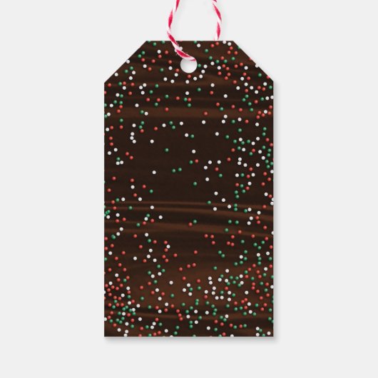 Christmas Sprinkles Chocolate Custom Label Label Cadeaulabel (Achterkant)