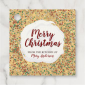 Christmas Sprinkles Cookie Custom Label Favoriet T (Voorkant)