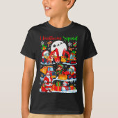 Christmas Squad Construction Trucks Excavators San T-shirt (Voorkant)