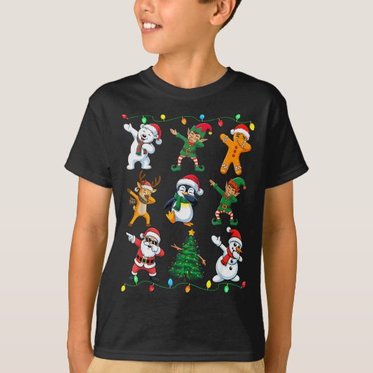Christmas Squad Dabbing Xmas Friends Boys Girls Me T-shirt (Voorkant)
