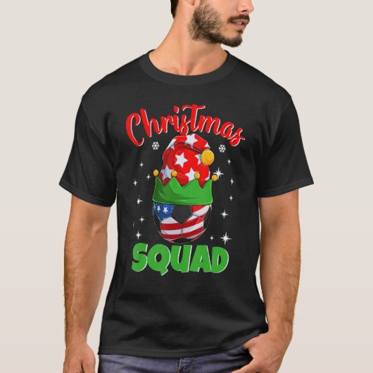 Christmas Squad   Elf Soccer Family Matching Pajam T-shirt (Voorkant)