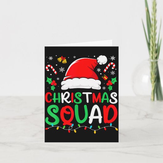 Christmas Squad Family Group Matching Christmas Pa Kaart (Voorkant)
