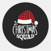 Christmas Squad Family Group Matching Christmas Pa Ronde Sticker (Voorkant)