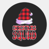Christmas Squad Family Group Matching Christmas Pa Ronde Sticker (Voorkant)
