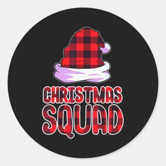 Christmas Squad Family Group Matching Christmas Pa Ronde Sticker (Voorkant)