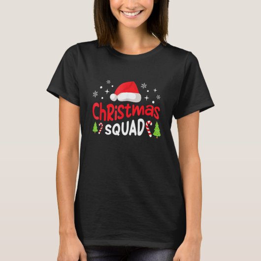 Christmas Squad Family Group Matching   Santa Elf  T-shirt (Voorkant)