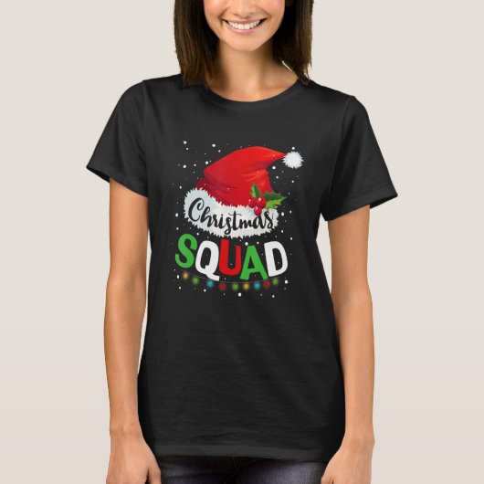 Christmas Squad Family Matching Pajamas Xmas T-shirt (Voorkant)