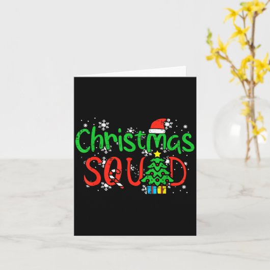 Christmas Squad Family Xmas Crew Men Women Boys Gi Kaart (Gele Bloem)