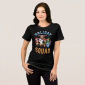 Christmas Squad | Fun Matching Holiday Team Design Tri-Blend Shirt (Voorkant volledig)
