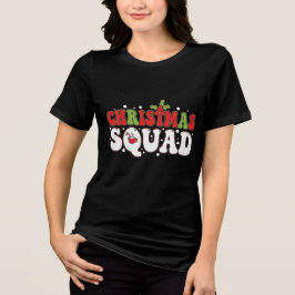 Christmas Squad | Fun Matching Holiday Team Design Tri-Blend Shirt