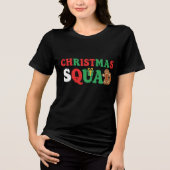 Christmas Squad | Fun Matching Holiday Team Design Tri-Blend Shirt (Voorkant)