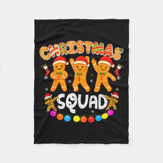 Christmas Squad Funny Xmas Gingerbread Family Matc Fleece Deken (Voorkant)