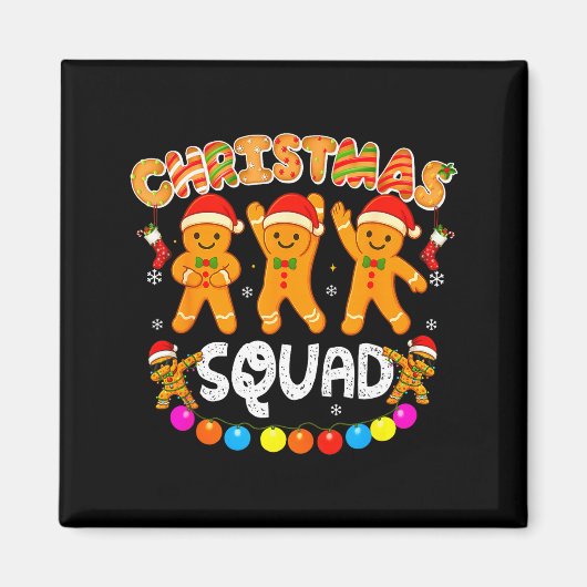 Christmas Squad Funny Xmas Gingerbread Family Matc Magneet (Voorkant)