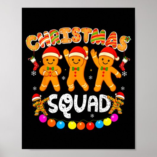 Christmas Squad Funny Xmas Gingerbread Family Matc Poster (Voorkant)
