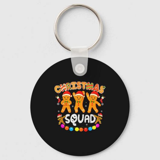 Christmas Squad Funny Xmas Gingerbread Family Matc Sleutelhanger (Voorkant)