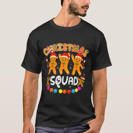 Christmas Squad Funny Xmas Gingerbread Family Matc T-shirt (Voorkant)