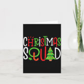 Christmas Squad Funny Xmas Tree Family Matching Pa Kaart (Voorkant)