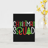 Christmas Squad Funny Xmas Tree Family Matching Pa Kaart (Gele Bloem)