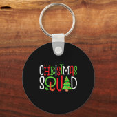 Christmas Squad Funny Xmas Tree Family Matching Pa Sleutelhanger (Voorkant)
