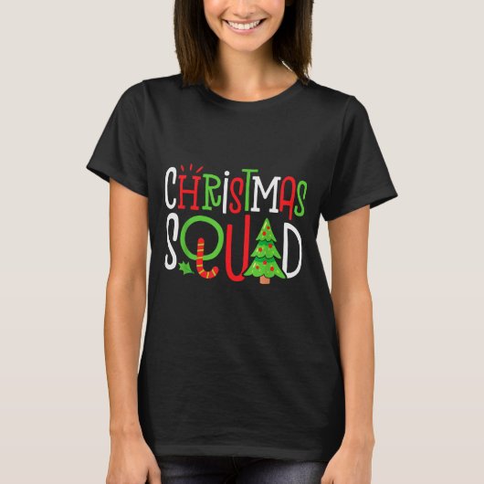 Christmas Squad Funny Xmas Tree Family Matching Pa T-shirt (Voorkant)