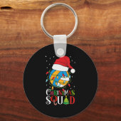 Christmas Squad Grappige Kerstverlichting Volley Sleutelhanger (Voorkant)